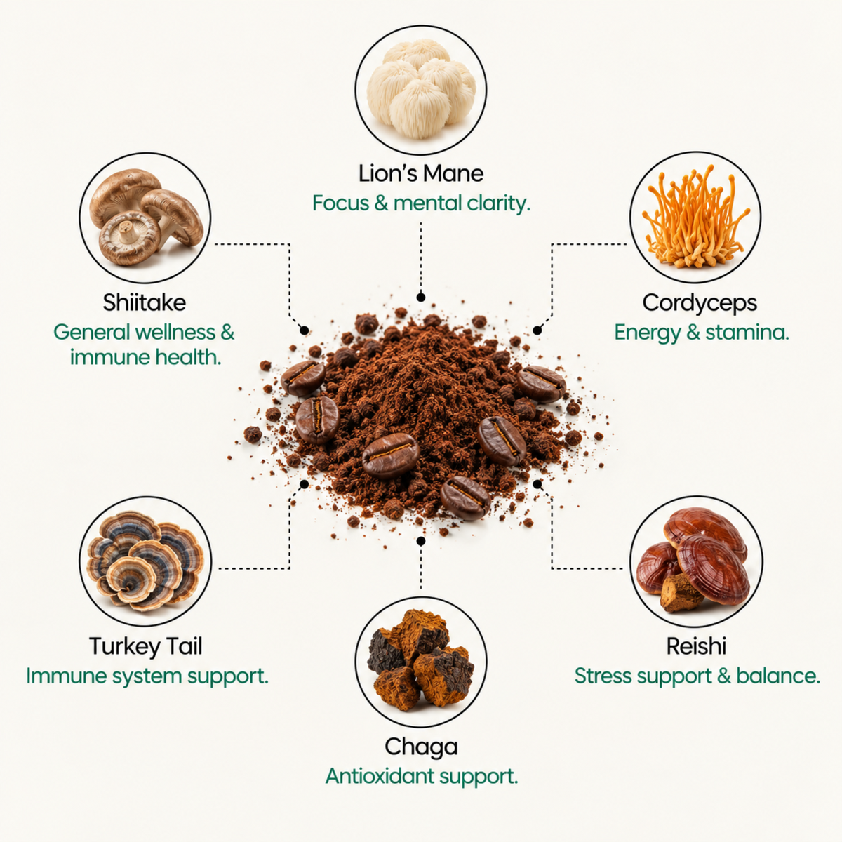 Organic Instant 10 in 1 Mushroom Coffee